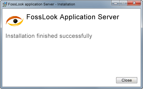 FossLook Server Installation - Finishing