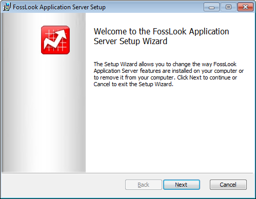 FossLook Server installation wizard