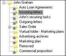 Various document types in the client application